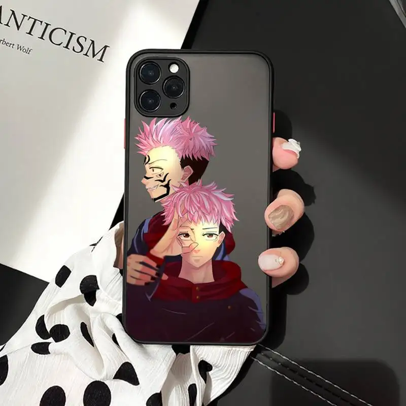 

Jujutsu Kaisen Anime Gojo Satoru Phone Case matte transparent For iphone 7 8 11 12 plus mini x xs xr pro max cover