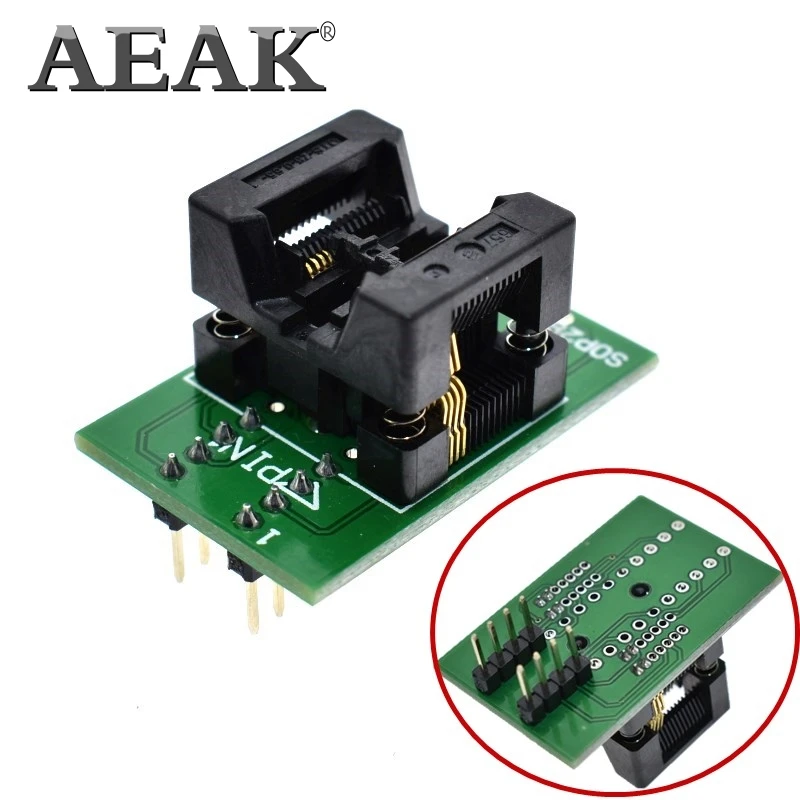 AEAK TSSOP8 к DIP28 адаптер TL866A TL866CS программатор адаптер SSOP8 к DIP28 IC тестовое гнездо адаптера шаг 0,65 мм