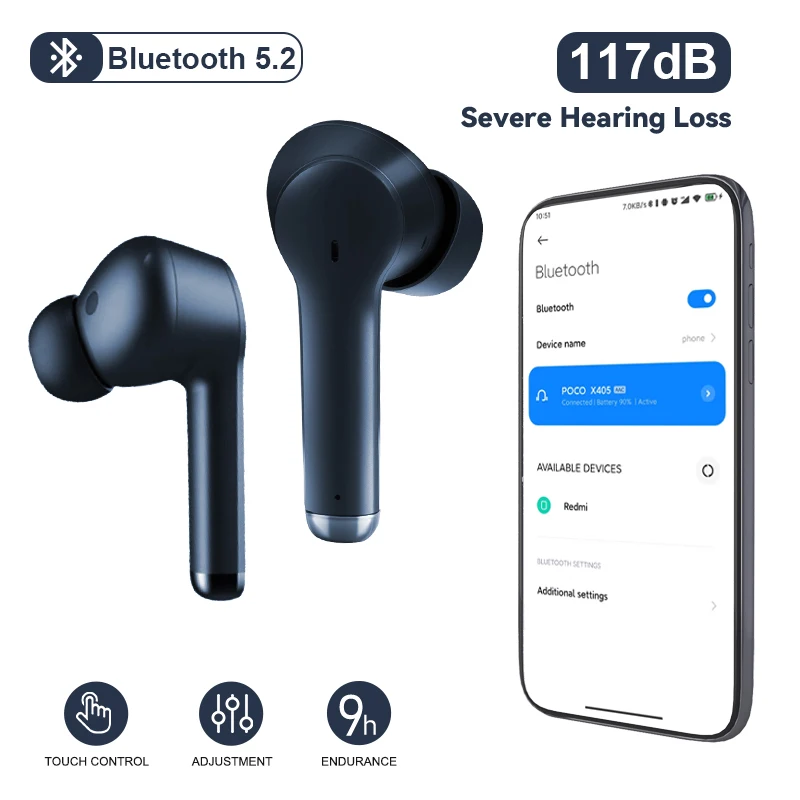 

Digital Bluetooth Hearing Aid Rechargeable Mini Sound Amplifier Can Connect To Mobile Phone Wireless Headphones Beauty Sound Box