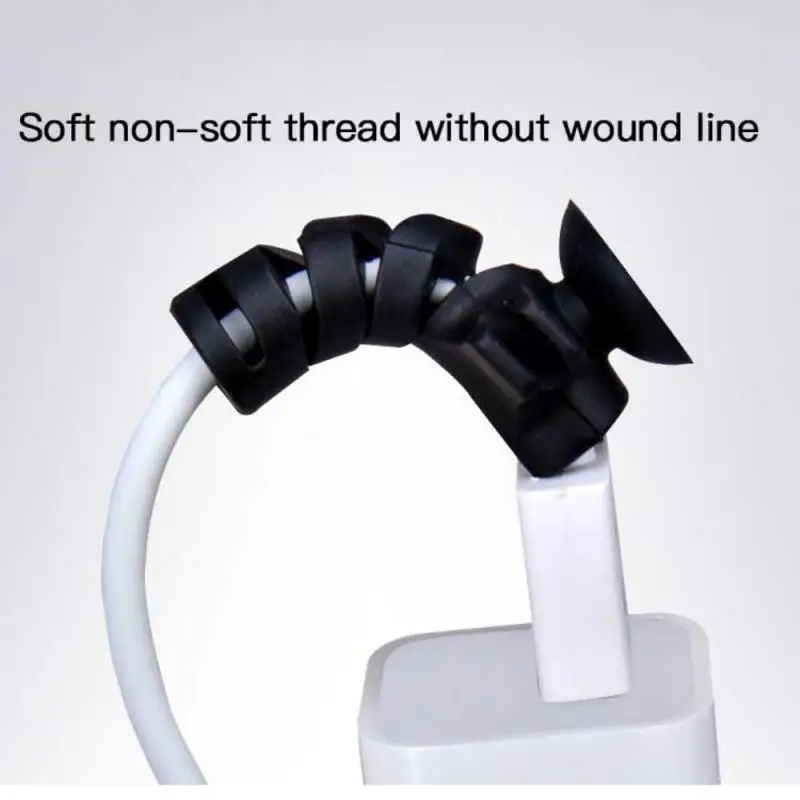 

Charging Cable Protector Cable Organizer Holder Suction Cup Spiral Cable Winder Clip Break Protection Cable Management