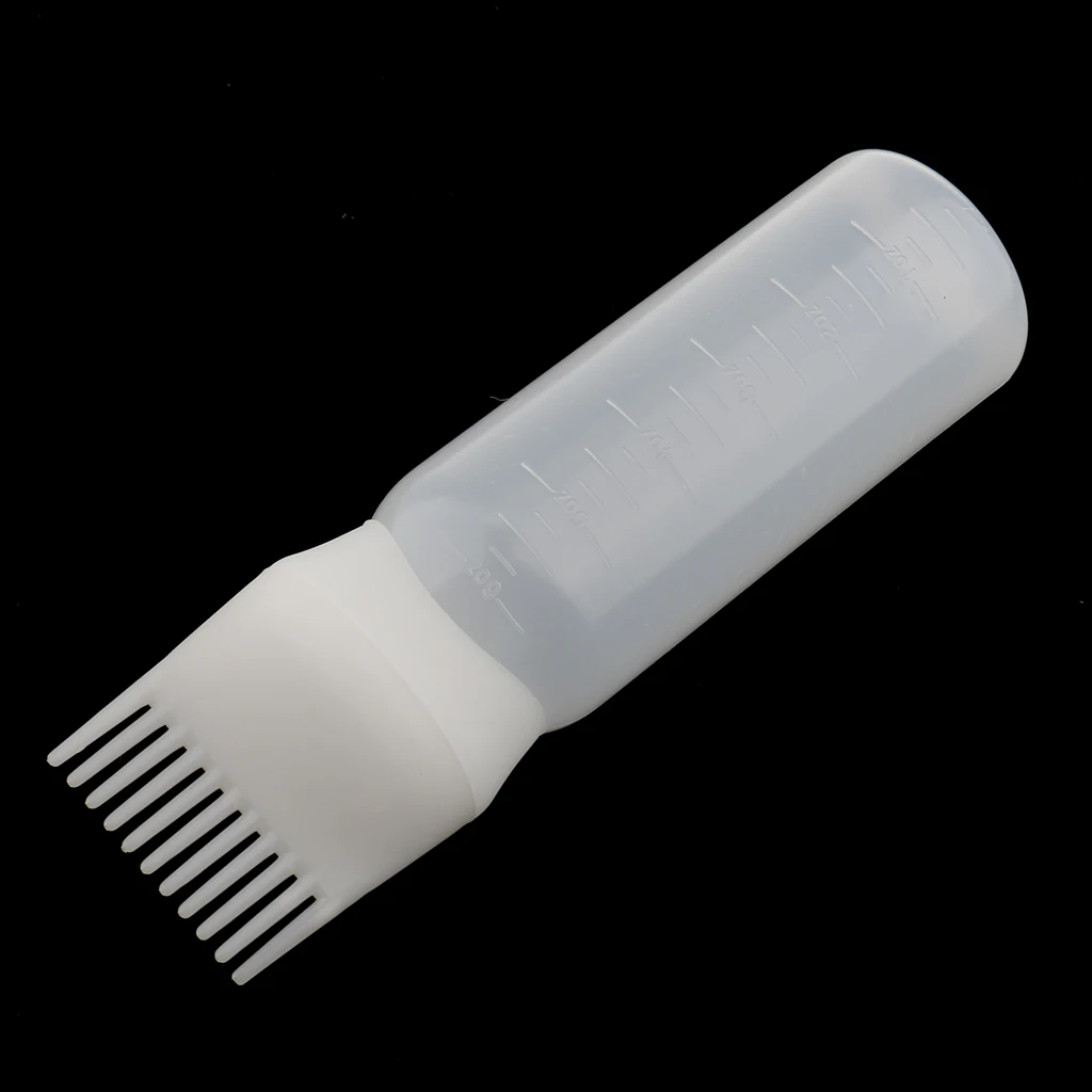 

Empty Hair Dye Bottle Applicator with Graduated Brush Comb Salon Hair Coloring