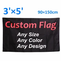 custom flags and banners printing 3x5 ft flying hanging polyester advertising sports decoration company logofree shipping