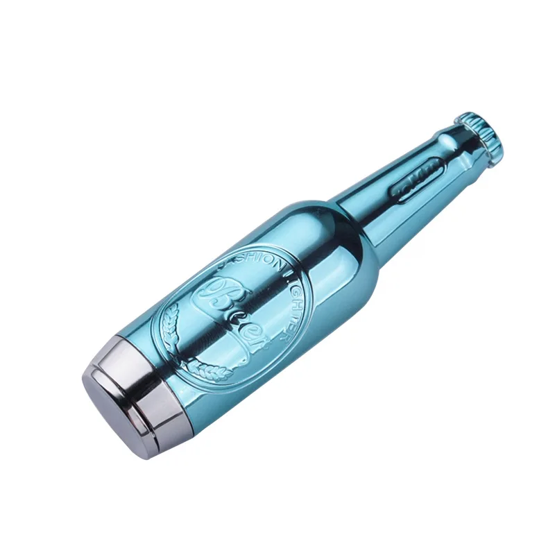 100 шт./лот мини Бутановая Зажигалка креативная в форме пивной бутылки зажигалки