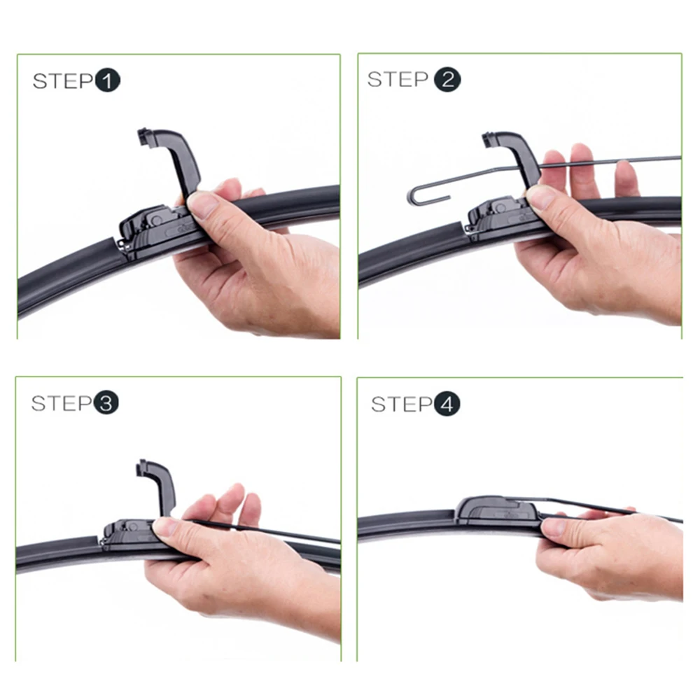 Car Wiper Blade Universal U Hook Type 14&quot16&quot17&quot18&quot19&quot20&quot21&quot22&quot24&quot26&quot Windscreen Windshield Rubber Auto Wipers