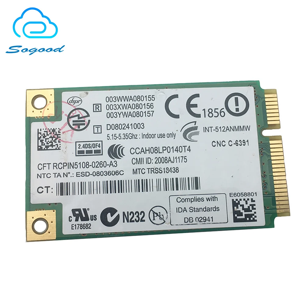 5100AGN 802 11 a/g/n 300 Мбит/с PCI-E Wi-Fi LAN-карта для Lenovo G450 G430A Y450 Y430 E43 E43L SL500 X200 W500 K43 |