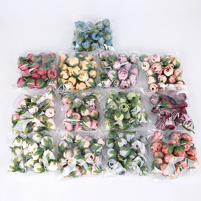 20 шт Винтаж искусственная ткань розовая Чай цветы с бутонами бутон поделки