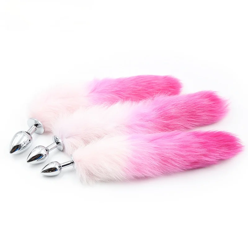 Фетиш Анальная пробка для секса из натурального меха БДСМ игрушки Для женщин