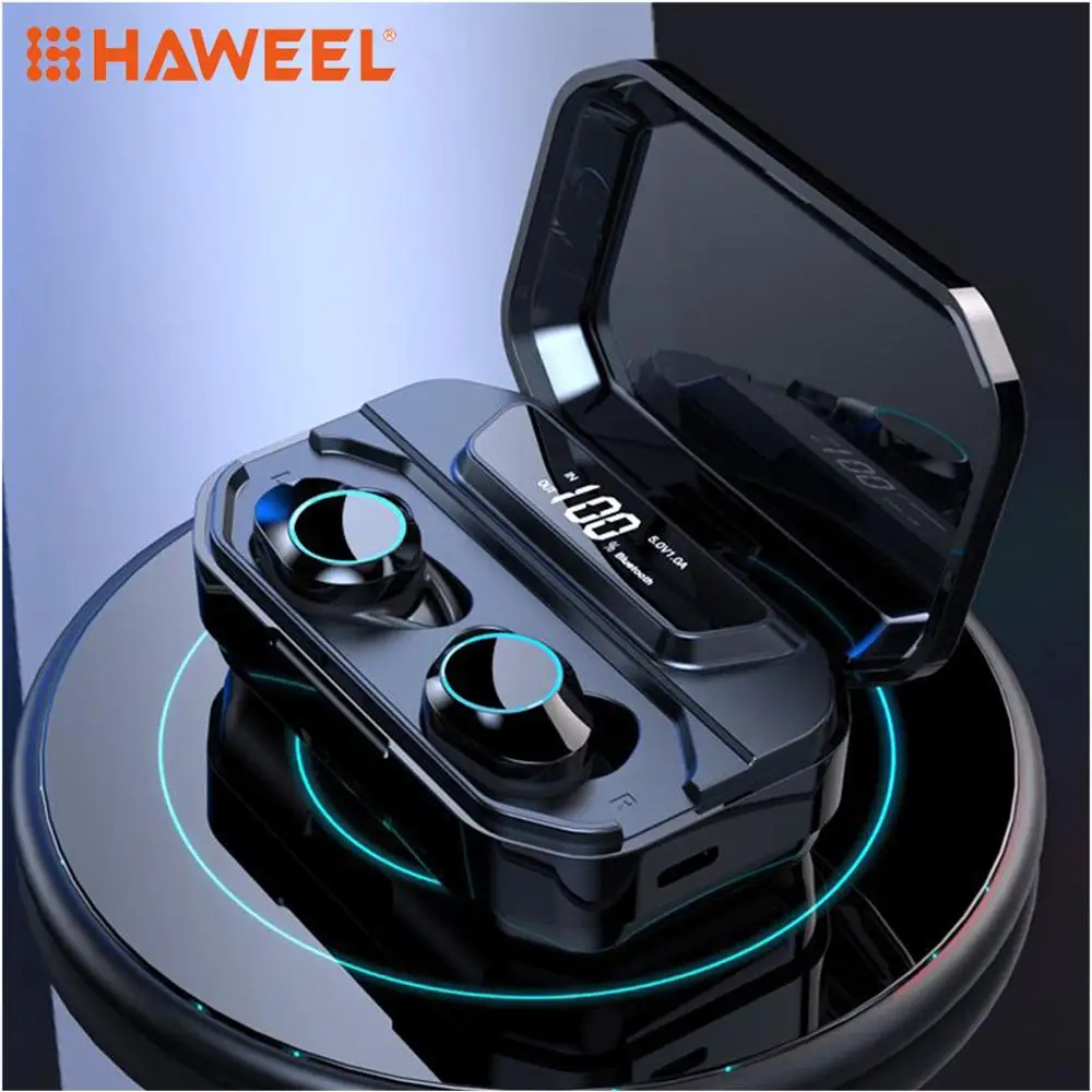 Bluetooth Earphones True Wireless LED Display 5.0 TWS in-Ear Earbuds IPX5 Waterproof Mini Headset 3D Stereo Sound Sport Earpiece |