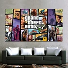 1 шт. HD мультяшная картина Grand Theft Auto V постер для видеоигр картина GTA 5 игр Художественная печать на холсте картины настенное искусство
