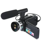 Профессиональная цифровая видеокамера 24 МП, камера ночного видения, 3-дюймовый ЖК сенсорный экран, 18x цифровой зум, записывающая камера с микрофоном