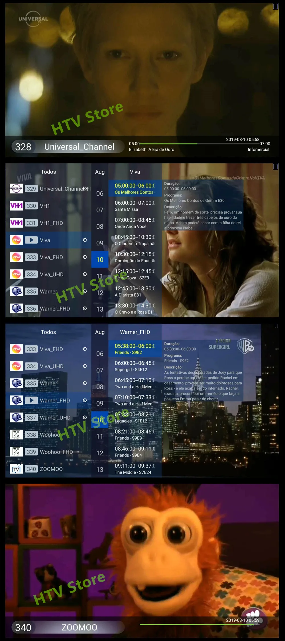 Ai tak pro 1 коробка HTV B tv B9 BOX Бразилия IP tv Android box 4K бразильские Бесплатные Каналы подписка с VOD воспроизведения и Live