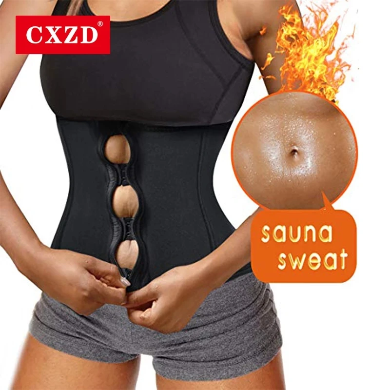 

CXZD Женский корсет для тренировки талии на молнии, корректирующий пояс, тонкий дышащий пояс для контроля живота, пикантный пояс для похудени...