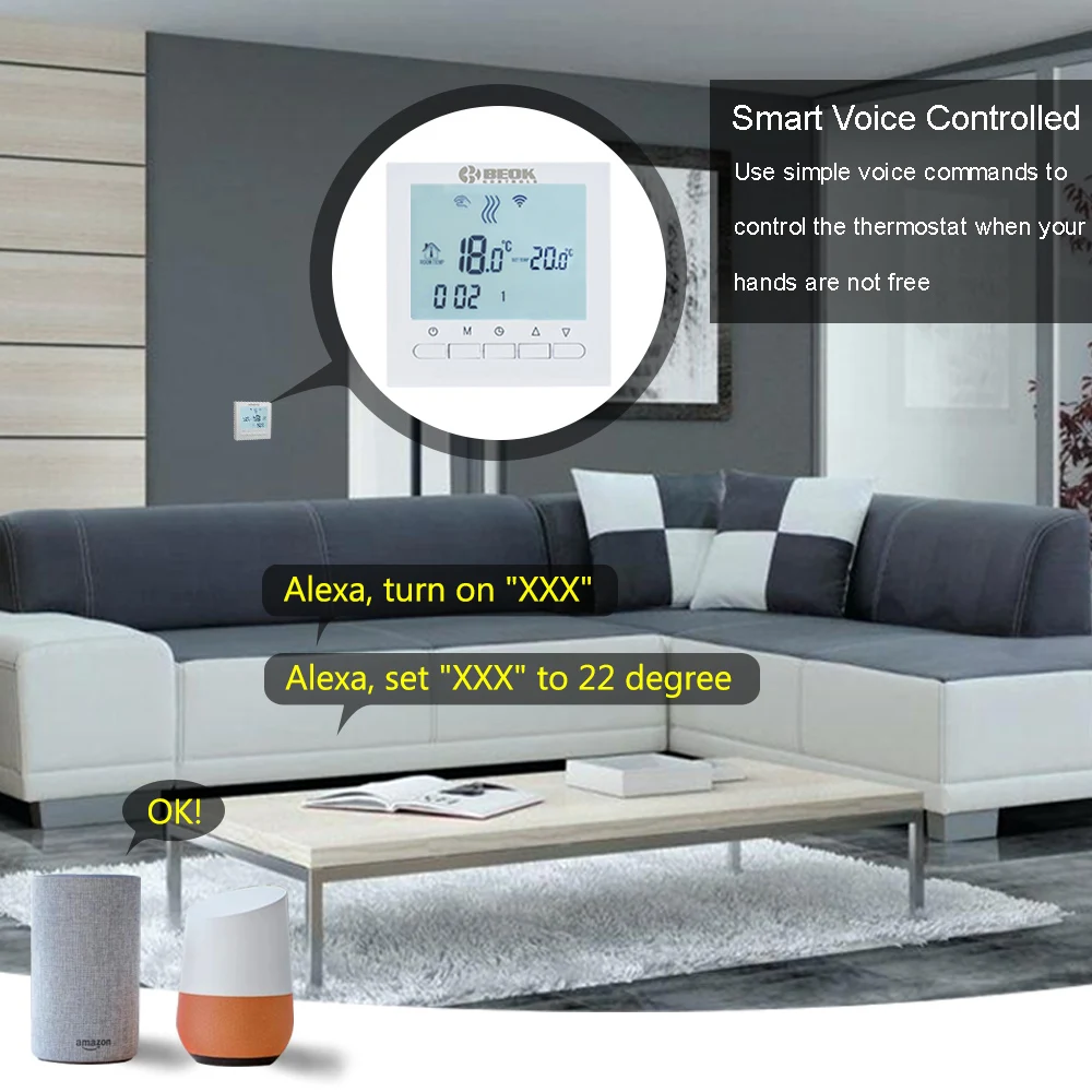Термостат для газового котла Beok 4 шт. Wi Fi с дистанционным управлением через