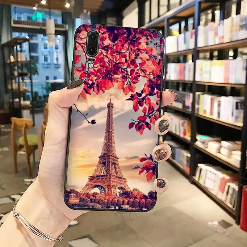 

Paris Eiffel Tower romantaic art pattern Phone Case For Huawei honor Mate P 10 20 30 40 i 9 8 pro x Lite smart 2019 nova 5t