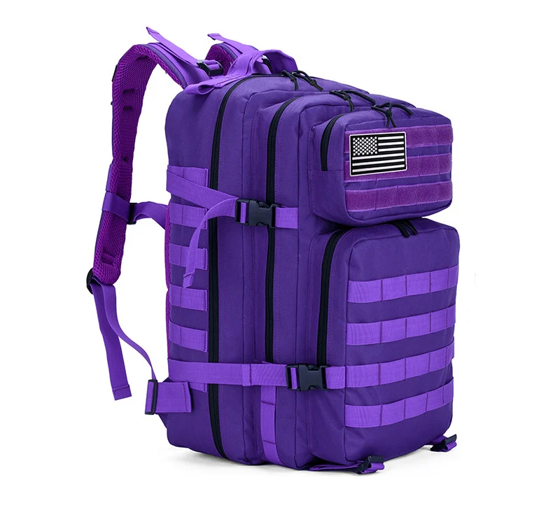 Purple 45L Открытый тактический рюкзак военный камуфляжный рюкзак штурмовой пехоты рюкзак для кемпинга пешего туризма треккинга охоты - Цвет: Purple