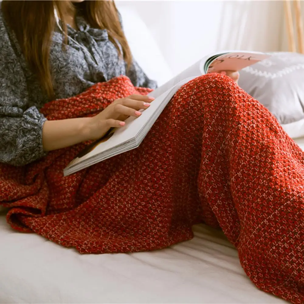 

Wongs bedding Mermaid Tail Blanket Crochet Blanket Super Soft Blankets