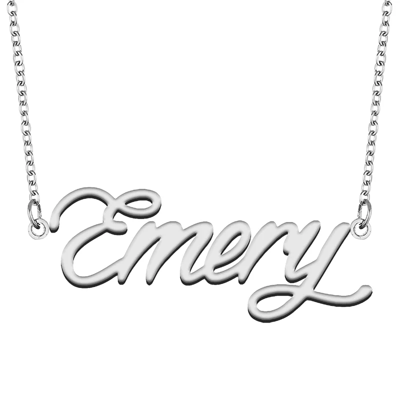Emery Custom Name Necklace Customized Pendant Choker Personalized Jewelry Gift for Women Girls Friend Christmas Present