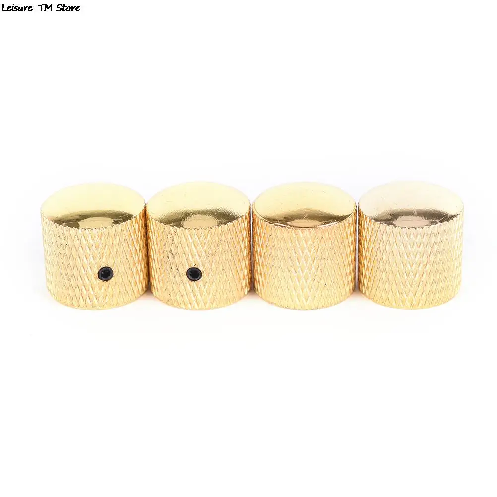 4 шт. металлические ручки регулировки громкости бас-гитары купольные + гаечные