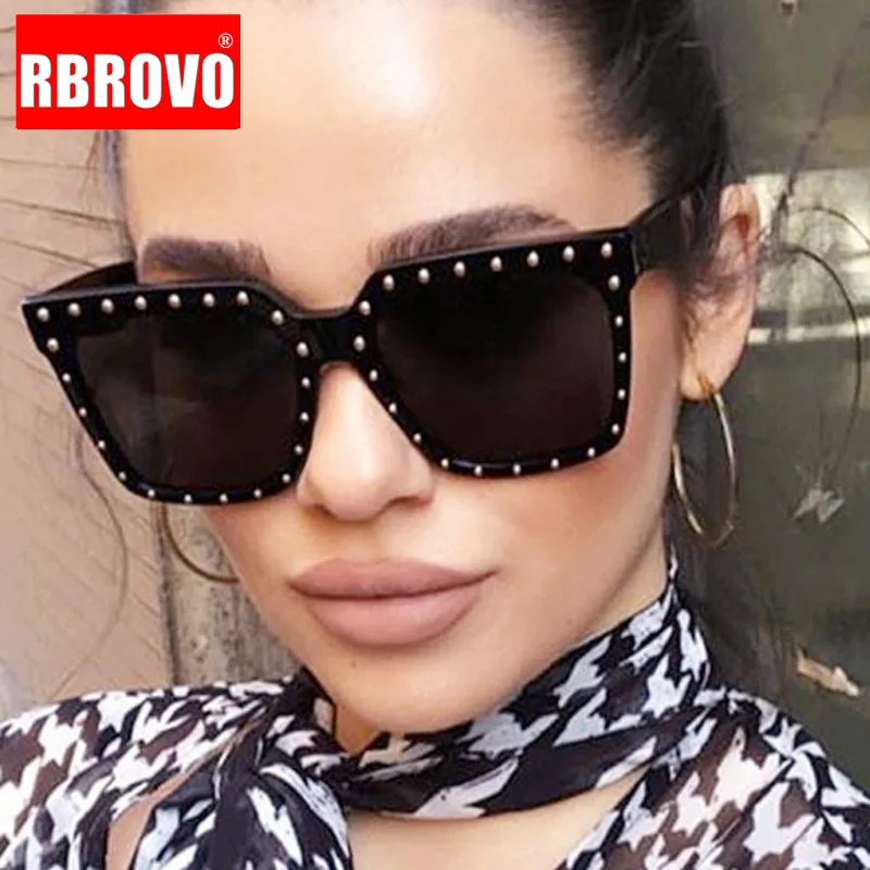 Солнечные очки RBROVO в большой оправе UV400 женские уличные классические винтажные