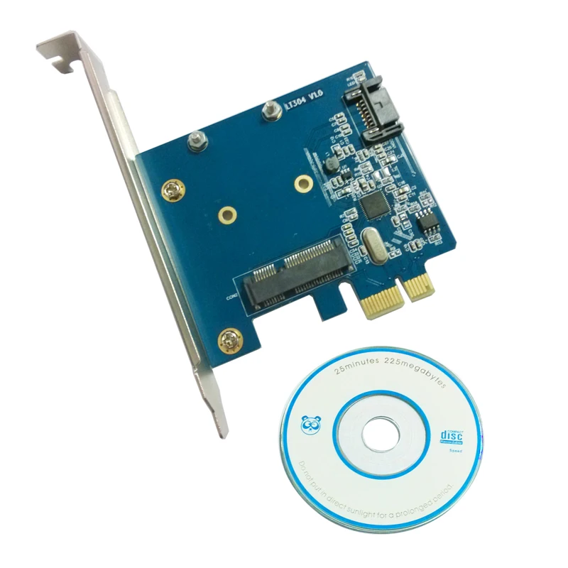 PCI-E PCIe к mSATA SSD и SATA 3 0 комбинированный расширитель адаптер карта 6 Гбит/с SATA3 SATAIII