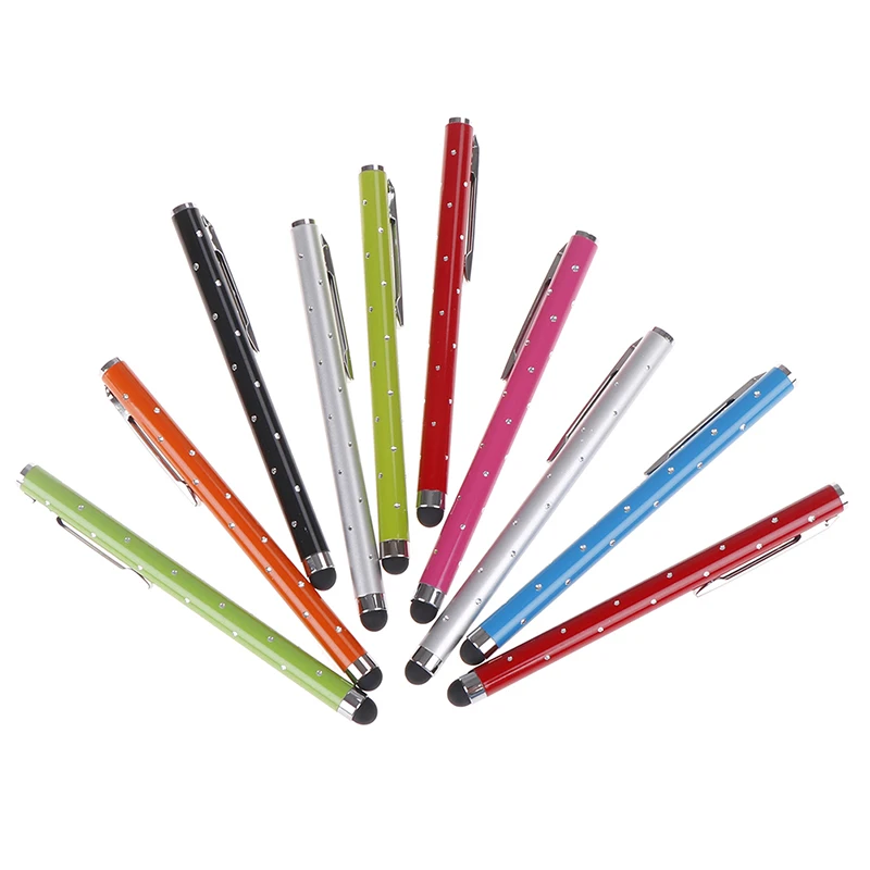 

Capacitive Touch Microfiber Stylus Pen Touch for Pad for Phone 110mm Random Color 2PCS/lot Rhinestone