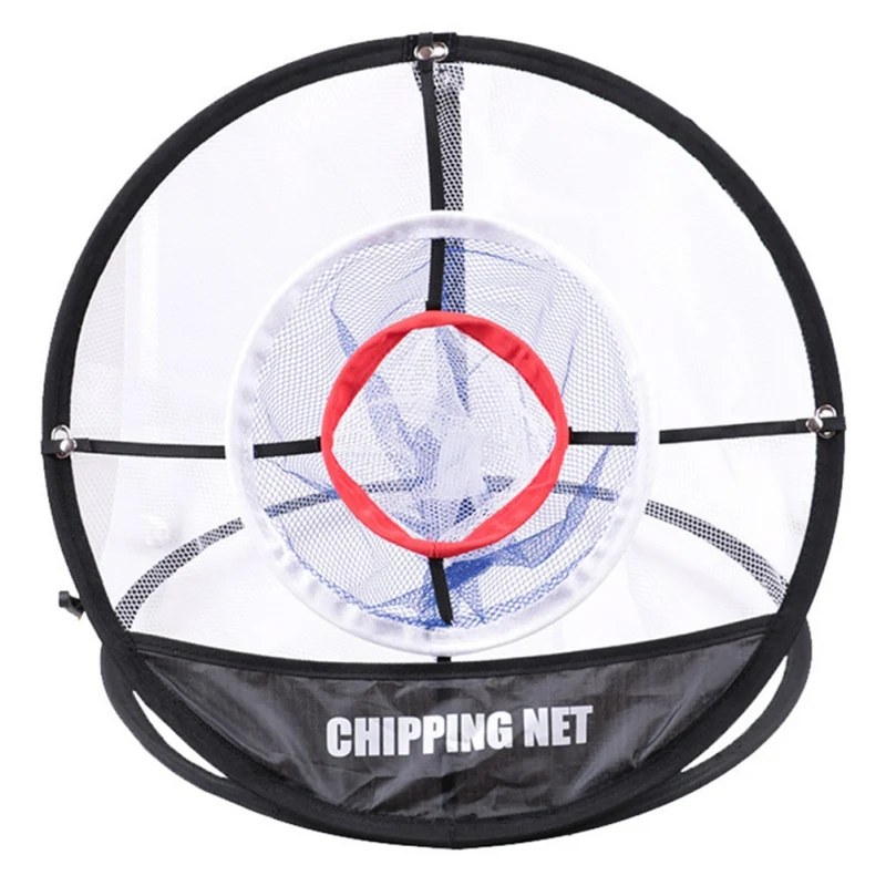 

Indoor Outdoor Chipping Pitching Metal + Net Practice Easy Net Golf Cages Mats Training Aids