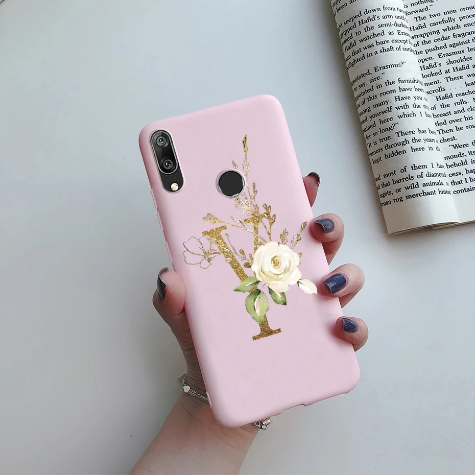 for huawei y7 y7 prime pro 2019 case cute letters soft slim silicone phone back cover cases for huawei y7 y 7 2019 dub lx1 case free global shipping
