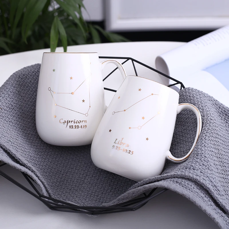 Tazas de ceramica creativas 12 созвездий стакан caneca criativa кружка для молока кофейная чашка