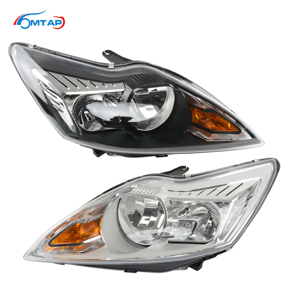 Налобный фонарь MTAP в сборе галогенный черный белый светильник Ford Focus MK2 2009 2010 2011 2012