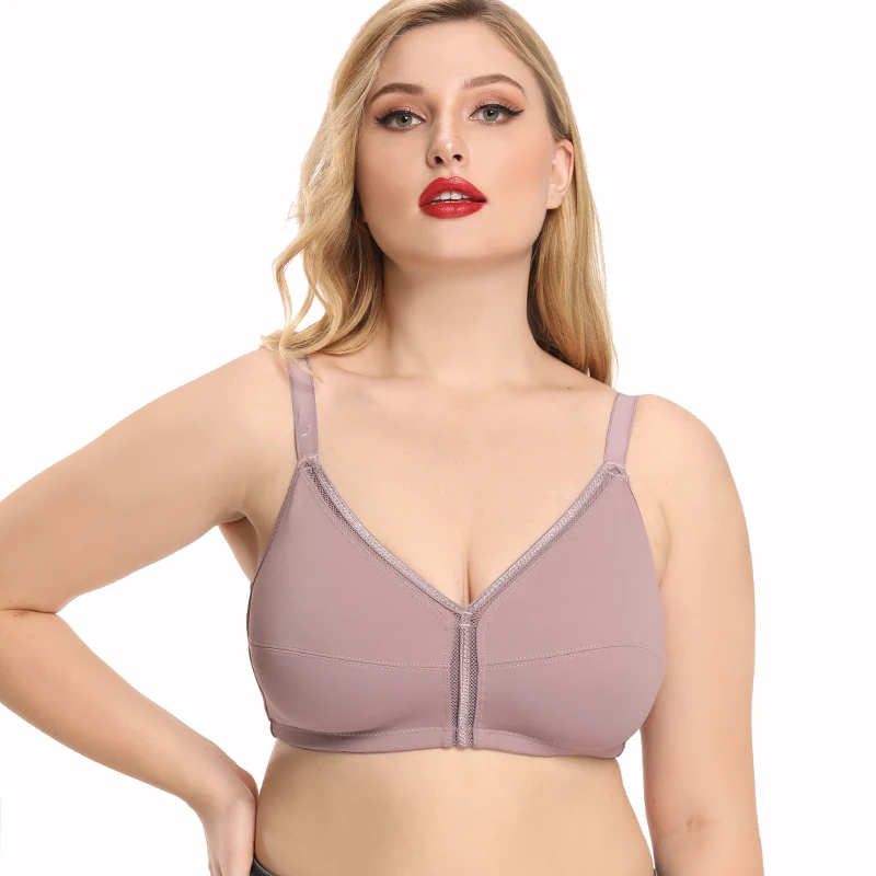 

Non-Padded Wire Free Comfort Women Big Size Bra Top Full Coverage Support Bras C D DD E F 30 32 34 36 38 40 42 44 46