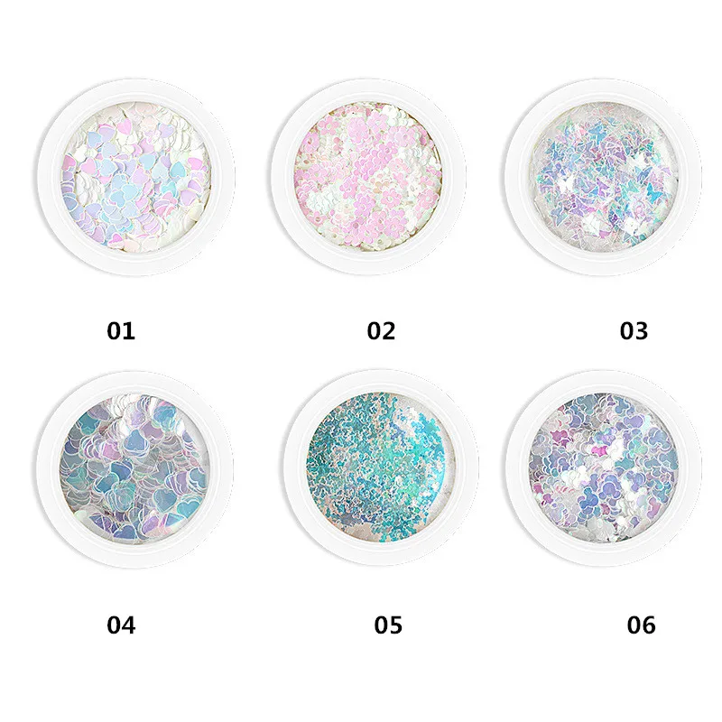 

Love Sequins Ins Symphony Eye Makeup Pentagram Hyuna Flower Nail Patch Nail Jewelry Symphony Shaped Sequins Nail decoration