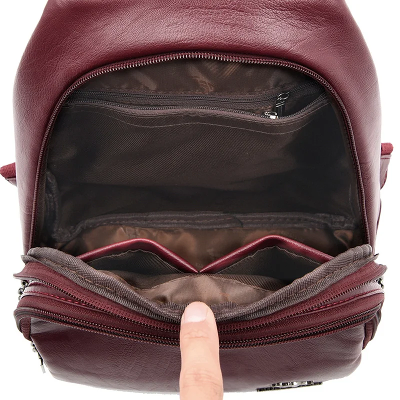 

Luxury Designer Women Travel Backpack High Quality Durable Soft Leather Women Backpack Pretty Style Girls Shopping Backpack SAC