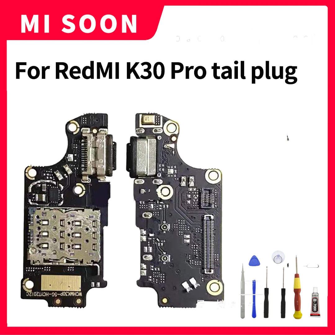 For Redmi K30 Pro tail plug small board USB charging interface to send cable Microphone Module Flex Cable Connector whit tools