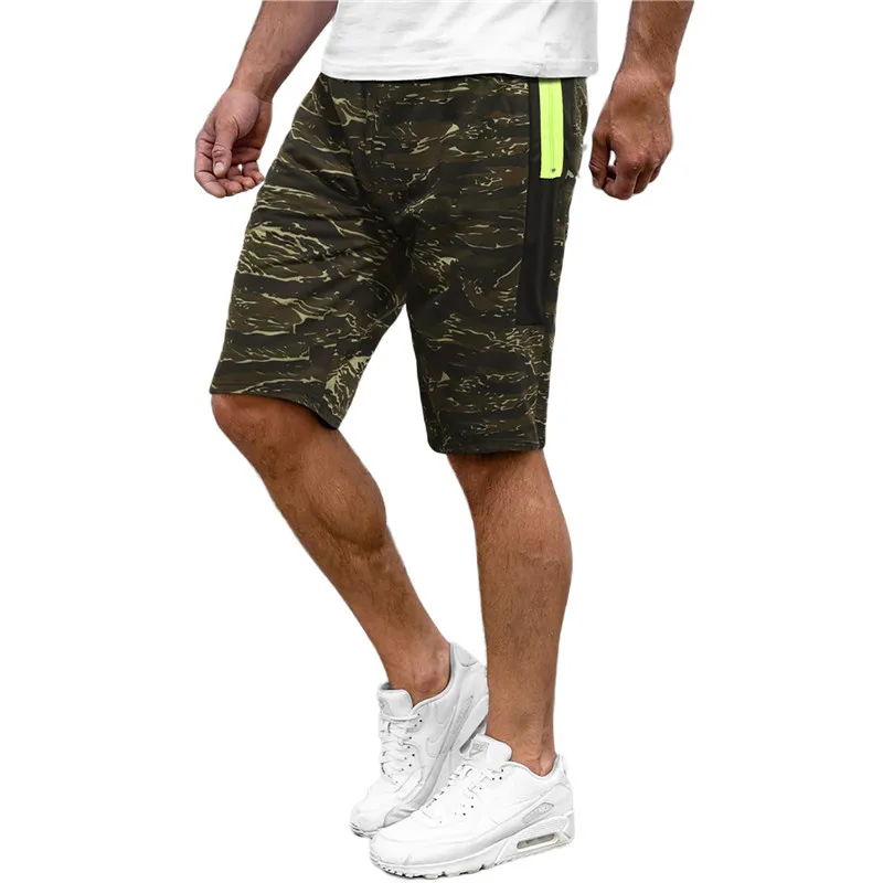 

Men Casual Shorts with Pockets Male Camouflage Printed Pattern Breeches Sports Shorts for Spring/ Summer