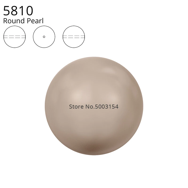 Powder Almond 305 С украшением в виде кристаллов от Swarovski 5810 круглая жемчужная бусина с целый Просверленный отверстие Бисер для самостоятельного изготовления браслетов ювелирные изделия сделать штуцер - Цвет: Powder Almond 305