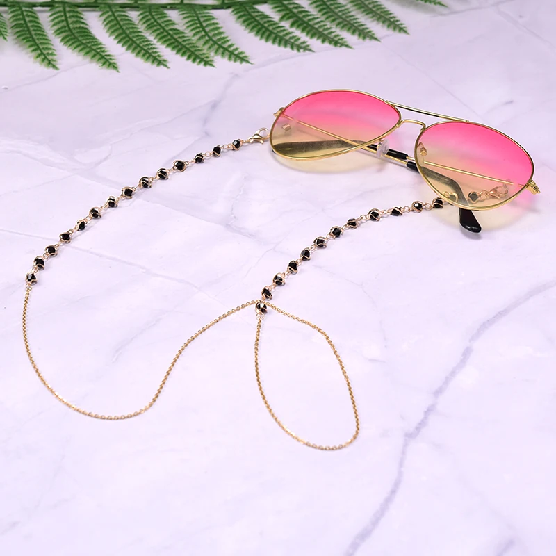 

Модные солнцезащитные очки с кристаллами и жемчугом цепочка для очков подставка с бусинами на шею для очков для чтения шикарная мода женска...