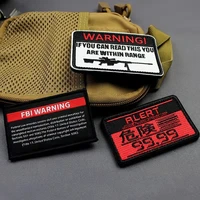 dangerous 99 fbi creative embroidery applique patch personality funny badge outdoor warning logo armband patches for clothing