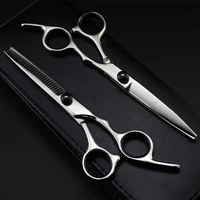 4cr 6 inch black barber hair cut scissors hair thinning sissors hair cutting shears hairdresser scissors