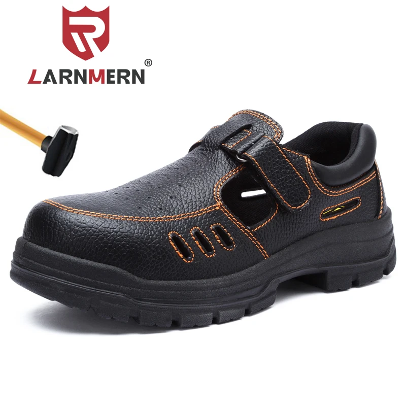 LARNMERN защитная обувь для мужчин со стальным носком летние дышащие рабочие ботинки