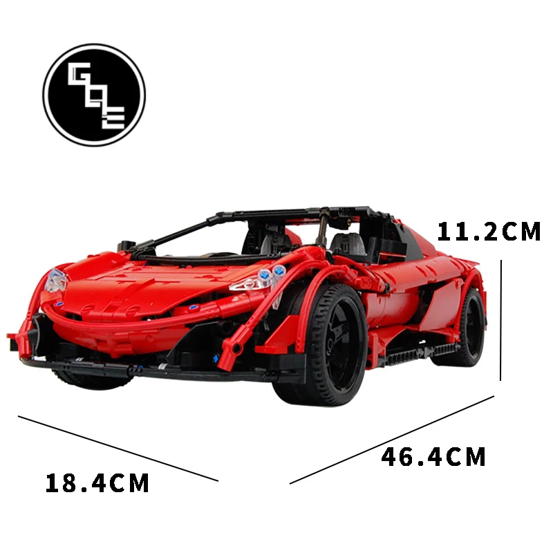 

RED McLaren 675 LT Spider High-Tech super sportcar moc-6331 Speed Champion Building blocks bricks Educational toys for kids gift