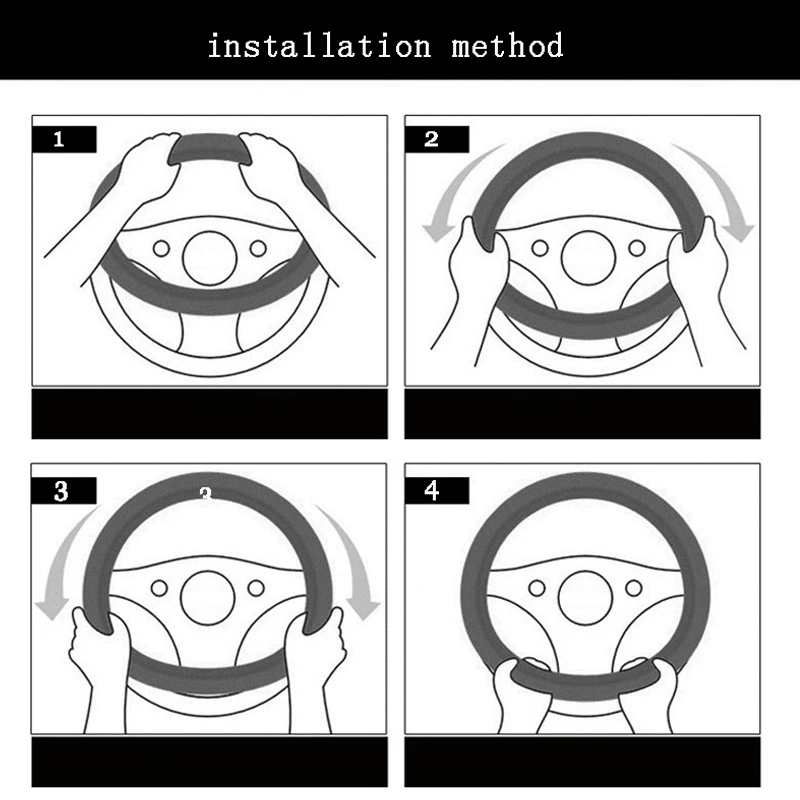 

Car Steering-wheels Cover 37 38cm 15" Genuine Leather Braid on the Steering Wheel Cover of Car universal Interior Accessories