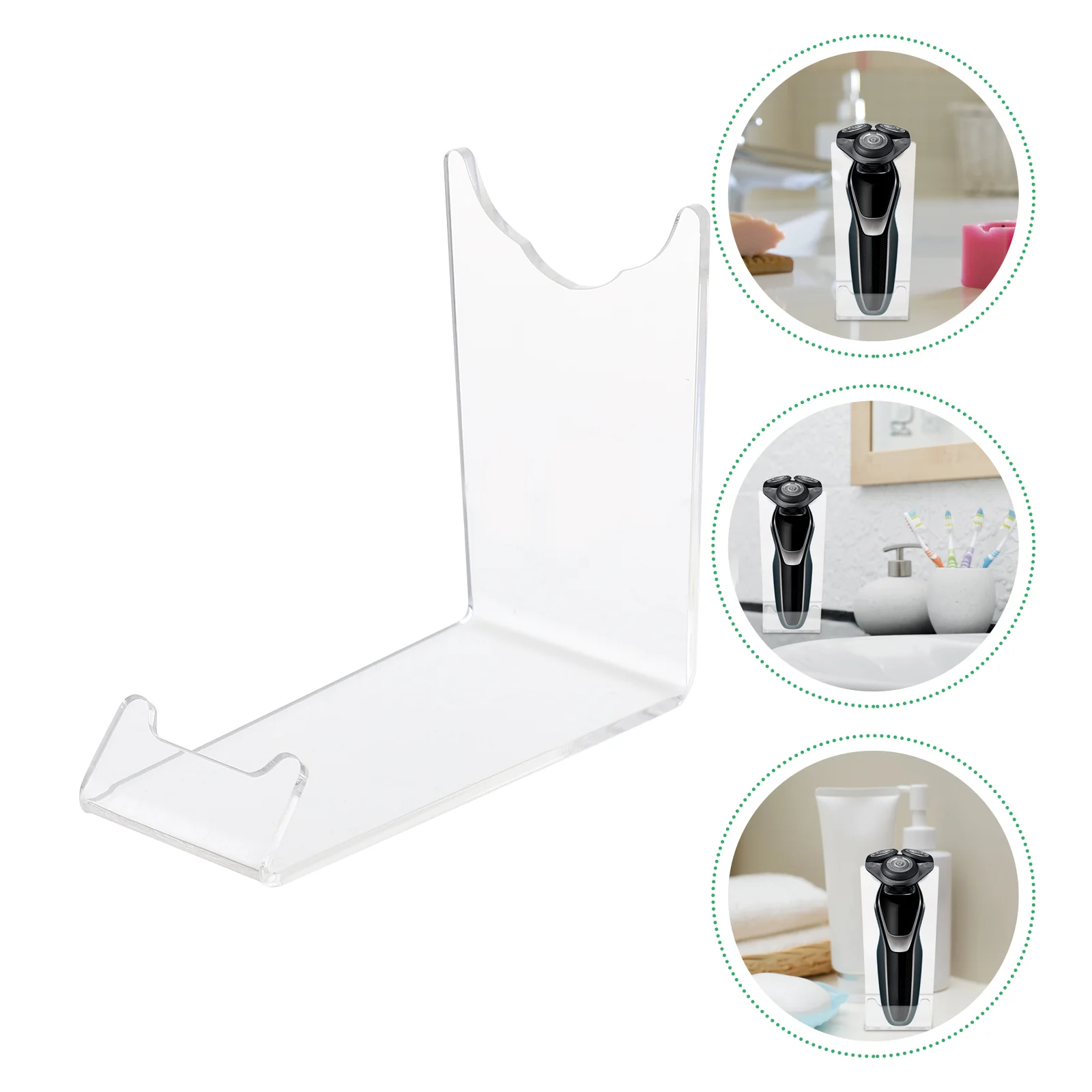 

2pcs Multi-functional Display Rack Transparent Razor Holder Shaver Storage Rack