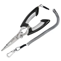 booms fishing h01 multifunctional fishing pliers scissor stainless steel fishing tool with lanyard