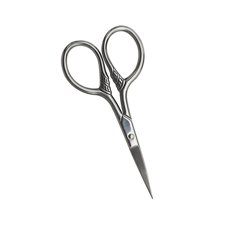 

Stainless Steel Mustache Trimming Shear Men Beard Scissors For Facial Body Set Para Cuidado De Barba Barber Accessories(Silver)