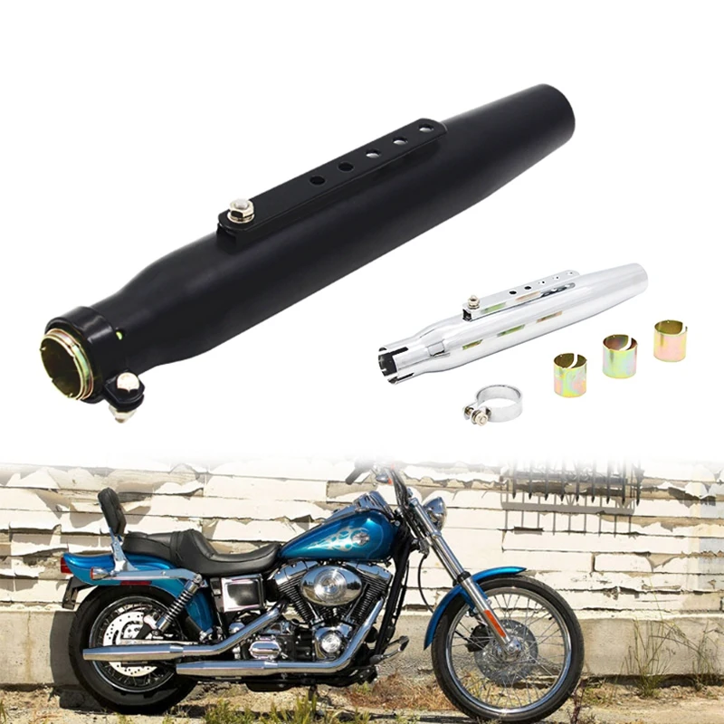 Универсальный 17 дюймов глушитель выхлопной трубы мотоцикла наконечник Ретро