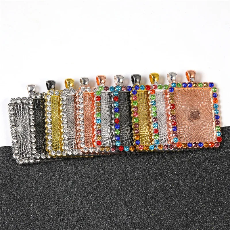 

DIY Jewelry Time Gam 25mm Alloy Bottom Base With DiamondPendant Accessories Handmade Ancient Classical For Gift Supplier