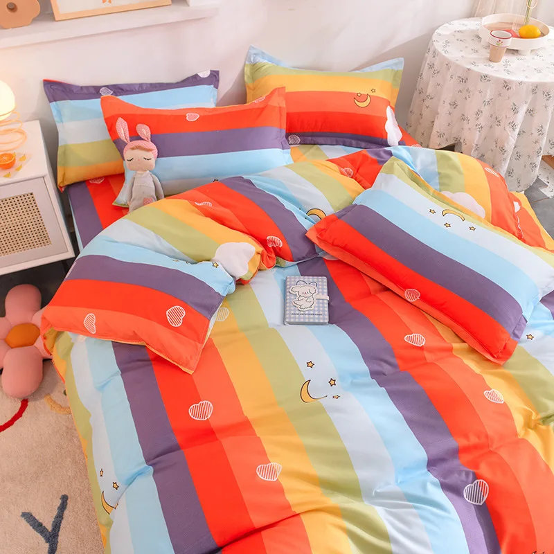 

Комплект постельного белья из 3/4 предметов, домашний текстиль, прекрасный радужный дизайн, для детей и взрослых, королева, двойной комфорт, О...