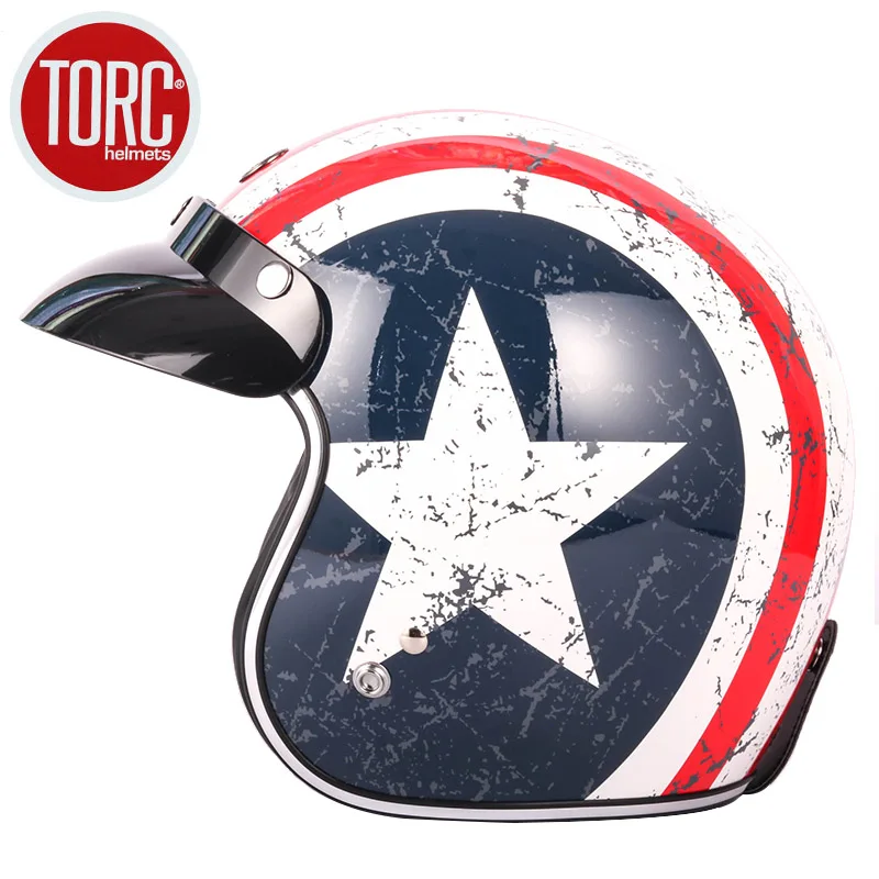 TORC T50 retro moto helmet casco capacetes torc Vintage open face atv motorcycle helmets shield DOT Certifiated M L XL XXL | Автомобили и