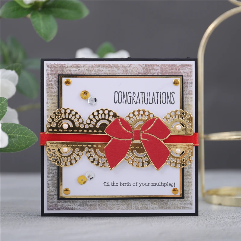 DiyArts лук границы штампы металла резки умереть для скрапбукинга декоративная