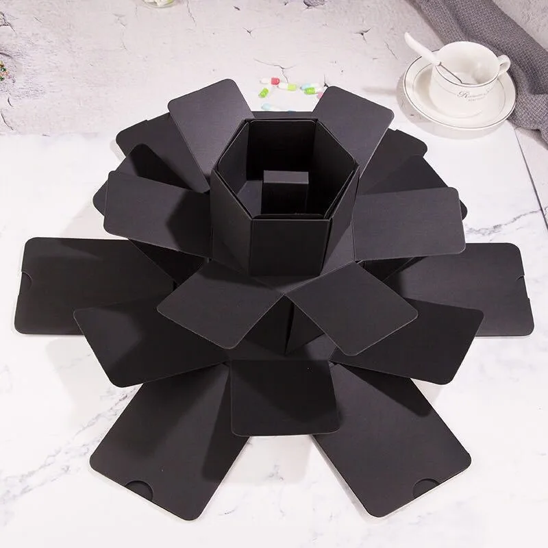 Caja de pareja de explosi&oacute;n creativa sorpresa, &aacute;lbum de recortes de aniversario de memoria encantador, &aacute;lbum de fotos DIY, caja de regalo del D&iacute;a de San Valent&iacute;n-3